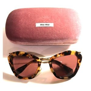 Miu Miu Gold/Tortoise Sunglasses